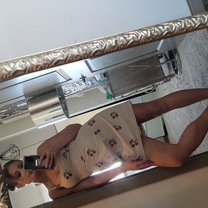 uo sweet on you cherry print mini dress